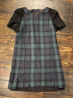Classic Wool Plaid Mini Dress